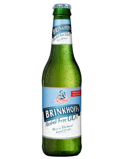 A Brinkhoff's brand beer bottle: Alcohol-Free 0.0 % – To the product detail.
