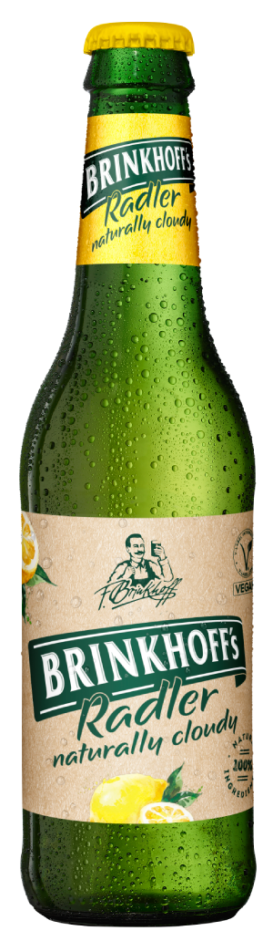 A Brinkhoff's brand beer bottle: Radler Naturally Cloudy